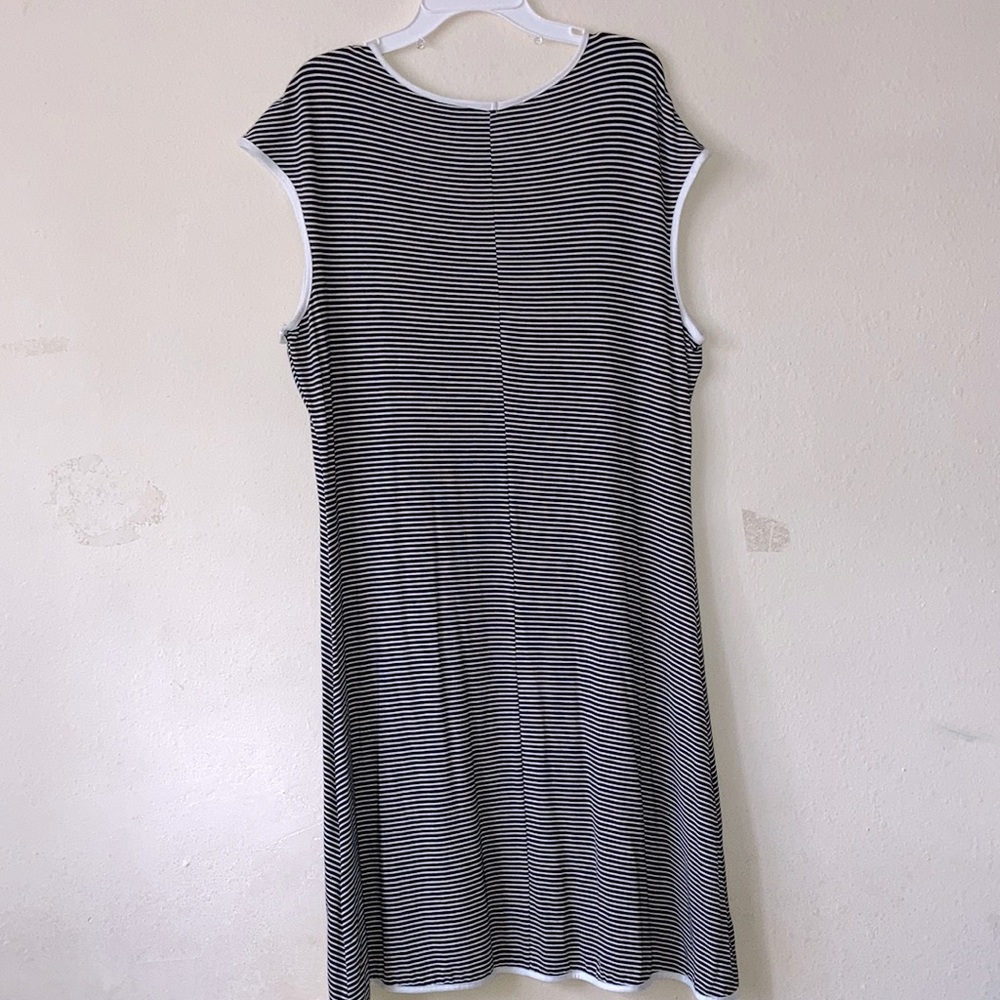 Black and White Long Maxi T-Shirt Dress